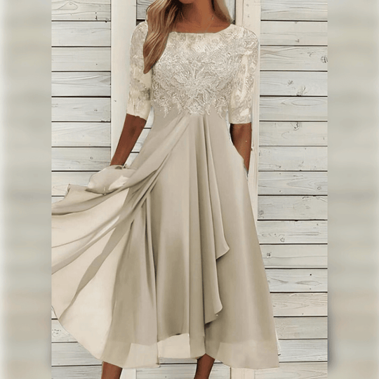 Dames Maxi Galajurk Asymmetrische Rok Kant 8