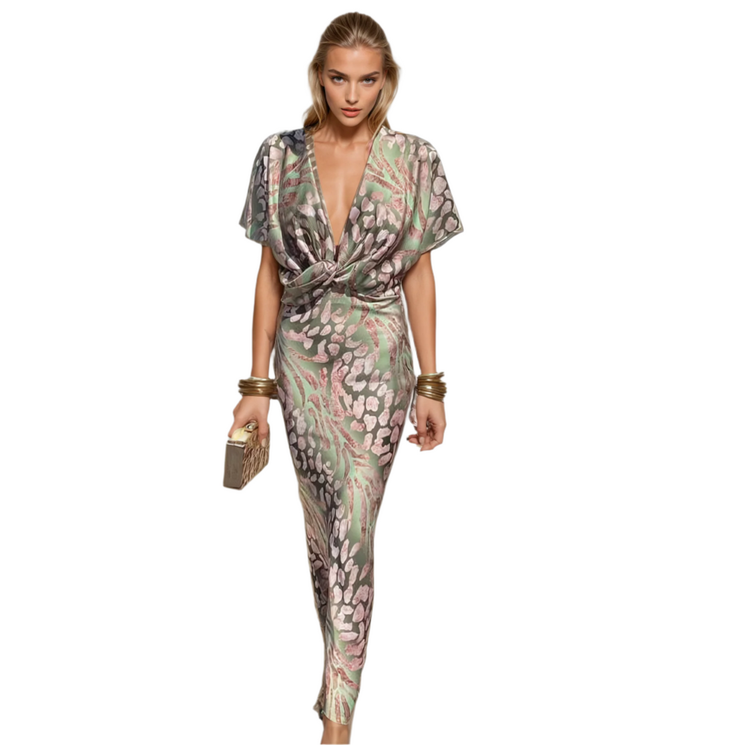 Dames Maxi Jurk Elegante Stijl Zachte Stof voor Zomer 0