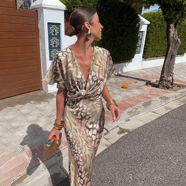 Dames Maxi Jurk Elegante Stijl Zachte Stof voor Zomer 2