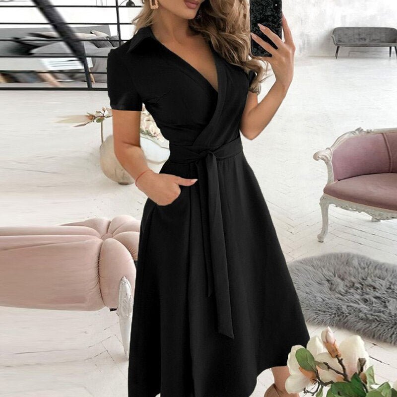 Dames Maxi Jurk Gebonden Taille Katoenmengsel voor Zomer en Lente 6
