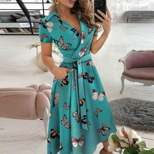 Dames Maxi Jurk Gebonden Taille Katoenmengsel voor Zomer en Lente 8