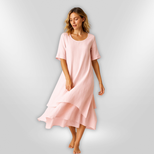 Dames Maxi Jurk Vloeiende Stijl Ademend Katoen 1