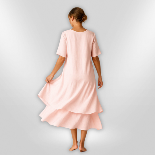 Dames Maxi Jurk Vloeiende Stijl Ademend Katoen 2