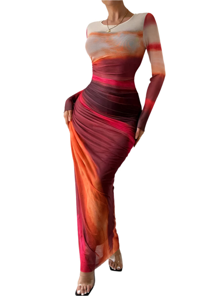 Dames Maxi Jurk Vloeiende Stijl Ademend Materiaal voor Zomer 0
