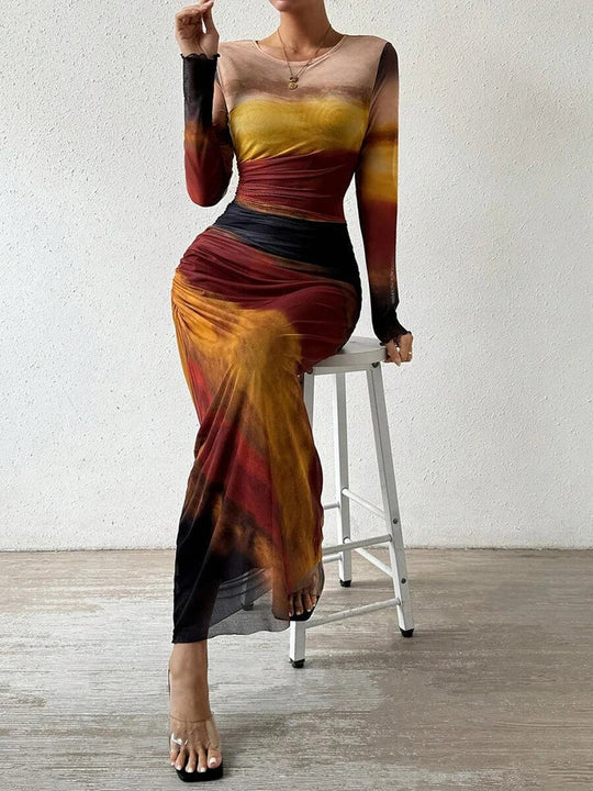 Dames Maxi Jurk Vloeiende Stijl Ademend Materiaal voor Zomer 3