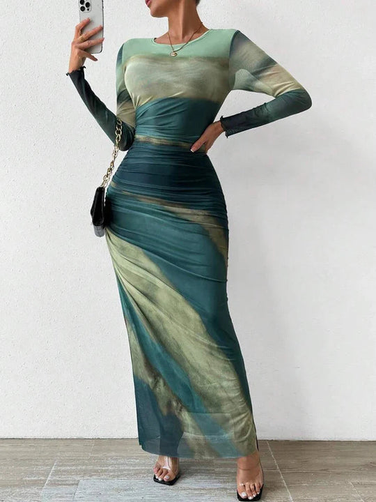 Dames Maxi Jurk Vloeiende Stijl Ademend Materiaal voor Zomer 5
