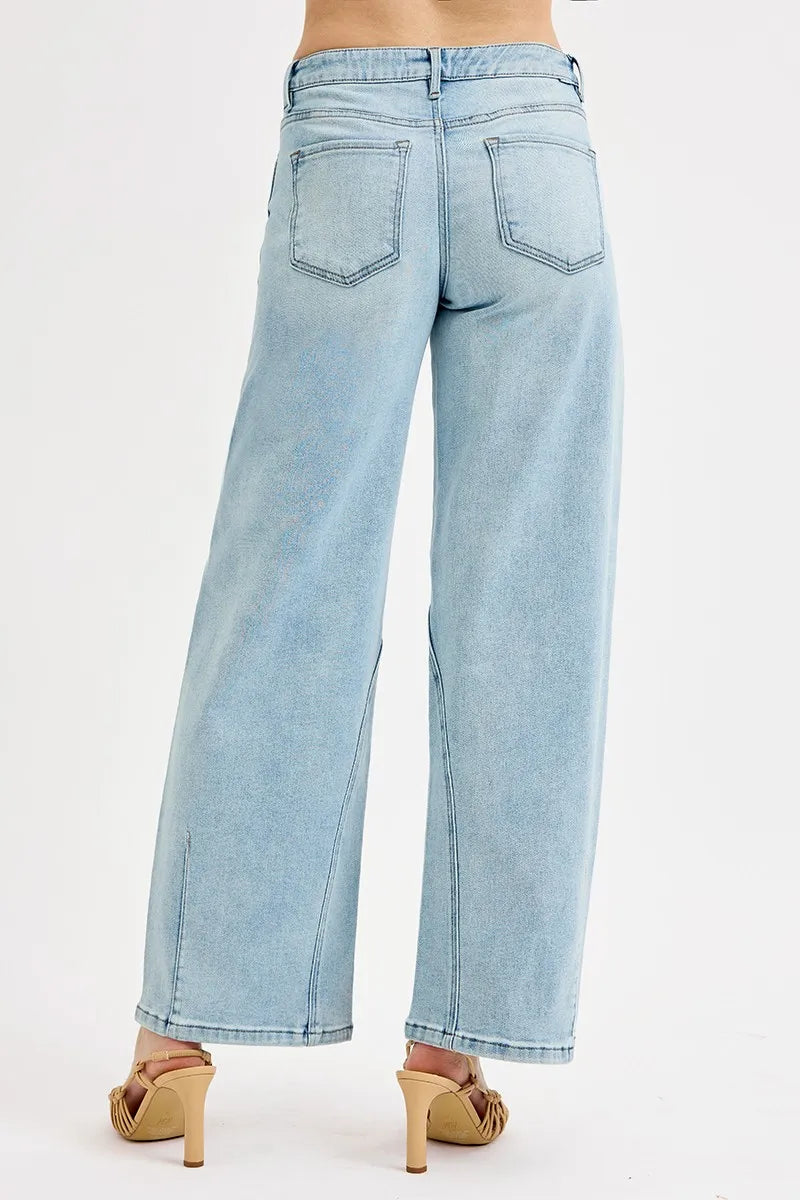 Dames Mid Rise Barrel Jeans Comfortabel en Tijdloos 3