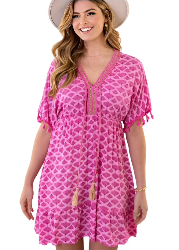 Dames Midi Jurk Boho Chic Ademend Losse Pasvorm 0
