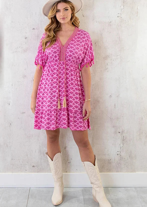 Dames Midi Jurk Boho Chic Ademend Losse Pasvorm 1