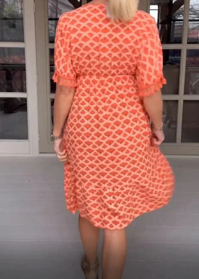 Dames Midi Jurk Boho Chic Ademend Losse Pasvorm 6
