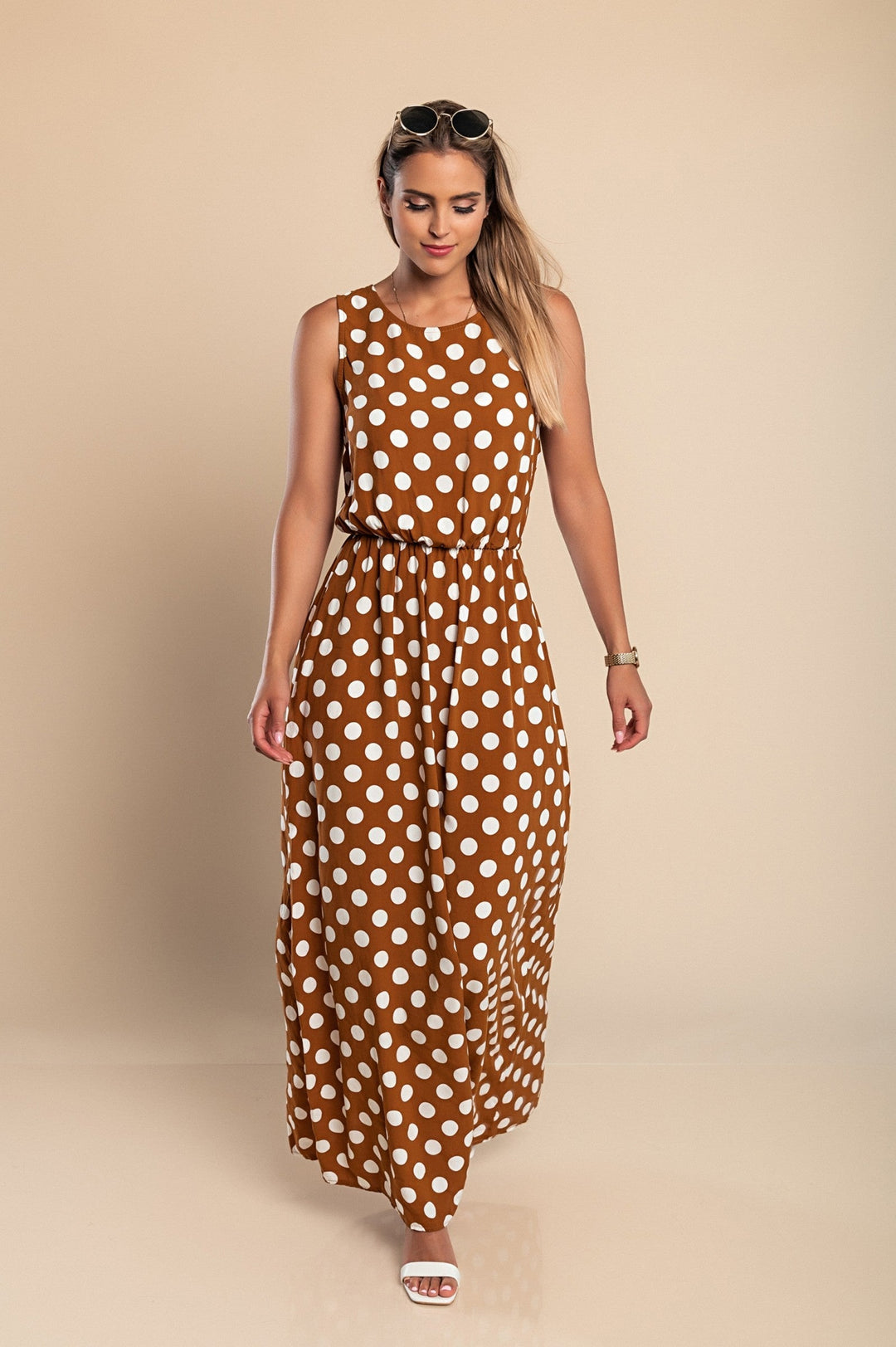 Dames Midi Jurk Polka Dot Lichtgewicht Ademend 4