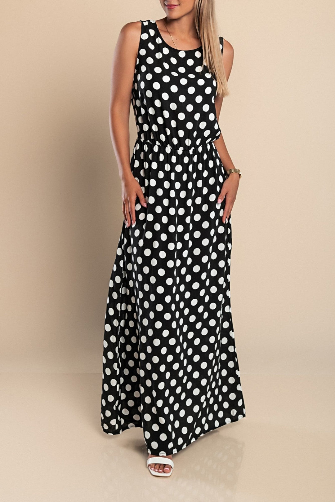 Dames Midi Jurk Polka Dot Lichtgewicht Ademend 9