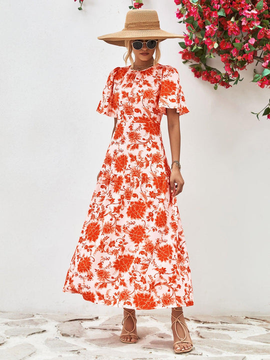 Dames Midi Jurk Ronde Hals Touwdetail A-Lijn Polyester 8