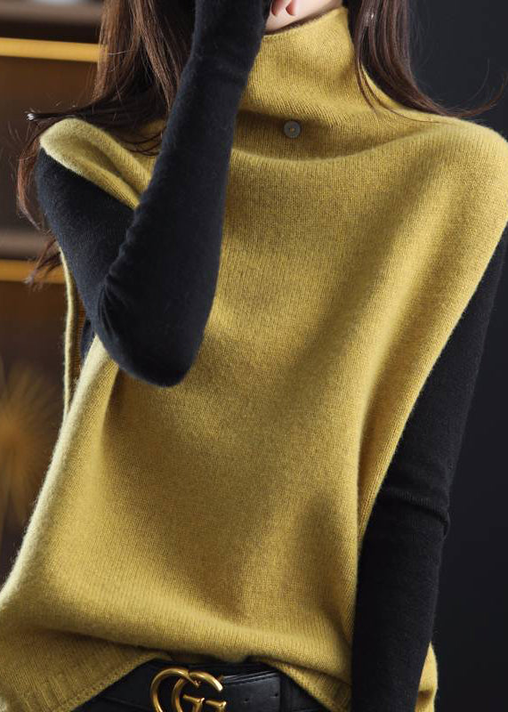 Dames Mouwloos Vest met Col in Donkergroen 3