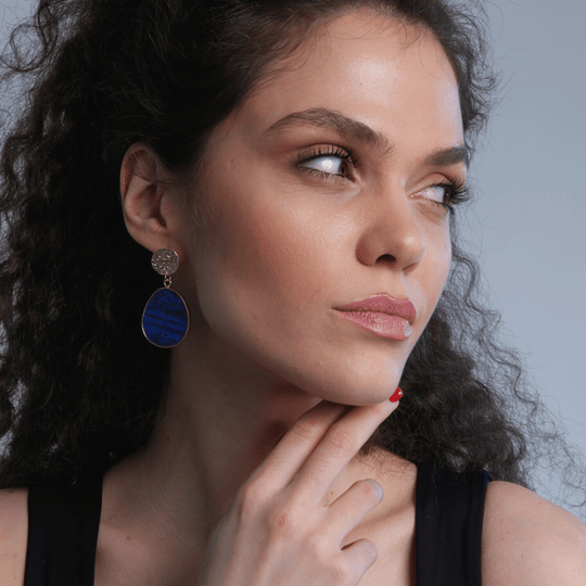 Dames Oorbellen Hemelse Lapis 4