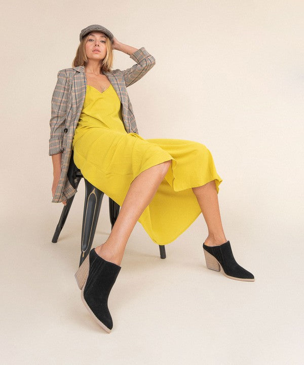 Dames Open Rug Chunky Hiel Wedge Mule 2