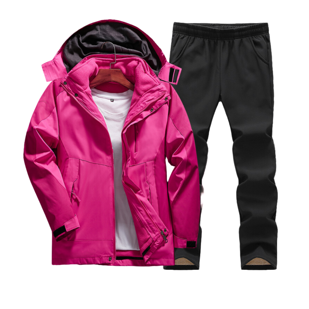 Dames Outdoor Set met Fleecejack en Wandelbroek 3-in-1 Functie 0