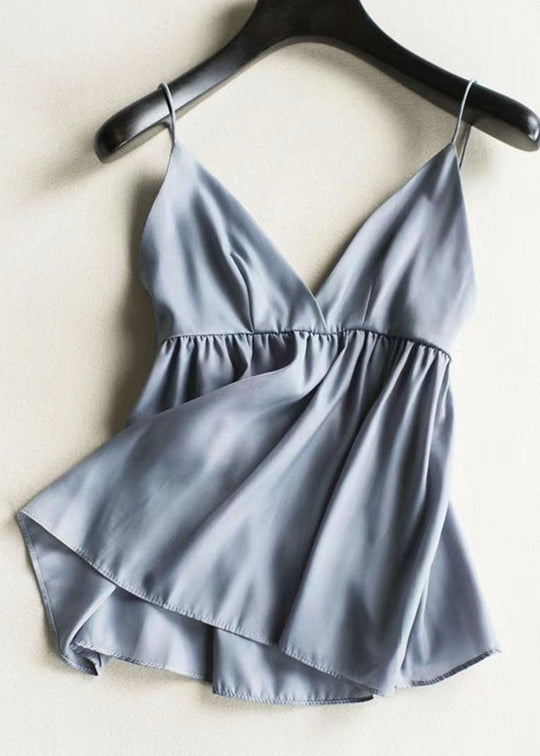 Dames Overhemd met Lantaarnmouwen en Spaghettibandjes 1