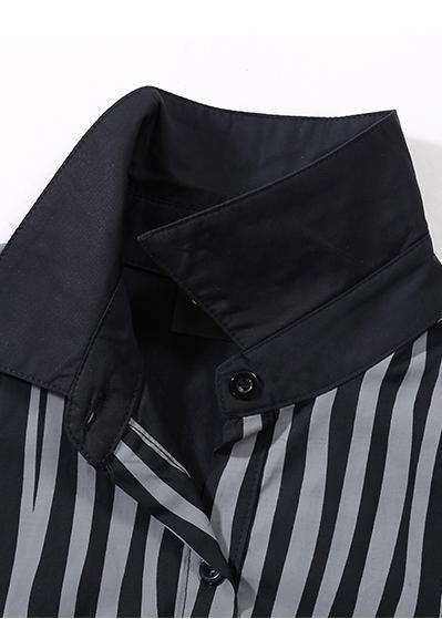 Dames Overhemdjurk met Lange Vleermuismouwen en Patchwork 3