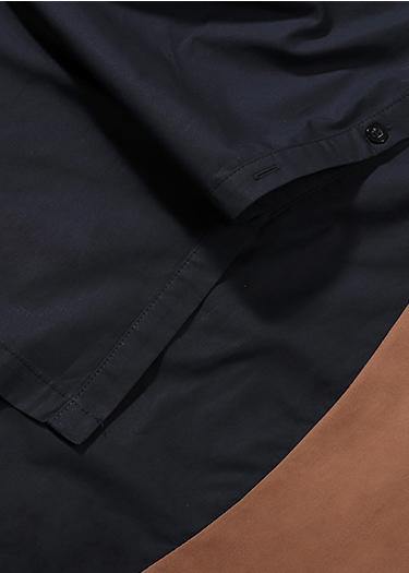 Dames Overhemdjurk met Lange Vleermuismouwen en Patchwork 4