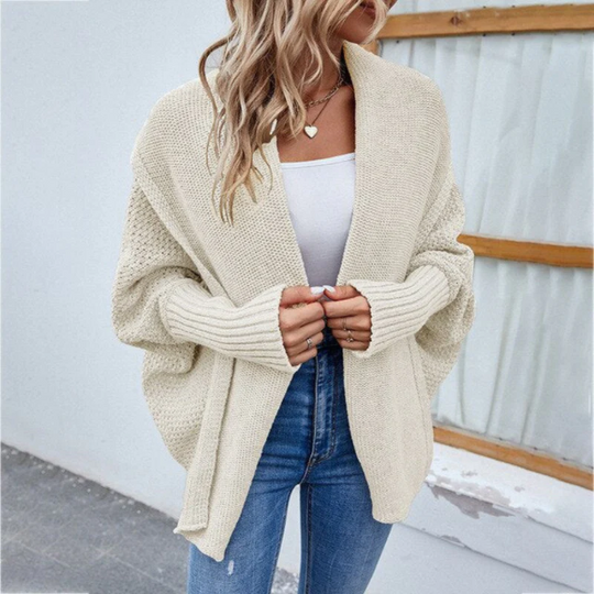 Dames Oversized Gebreide Cardigan met Open Voorkant 5