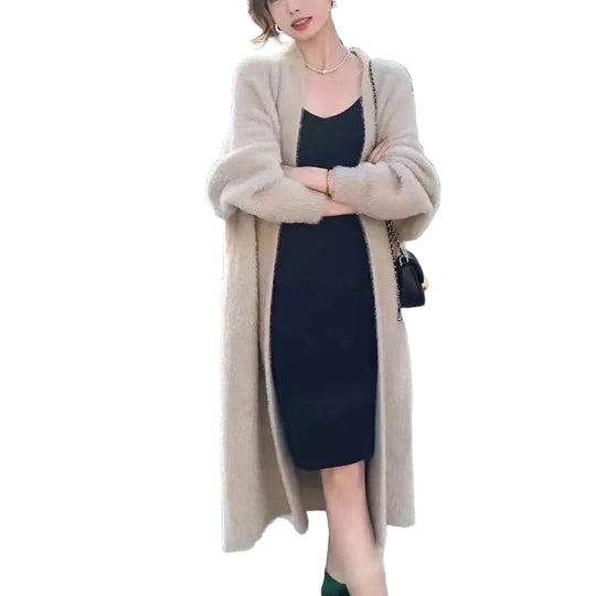 Dames Oversized Gebreide Cardigan met Open Voorzijde 0