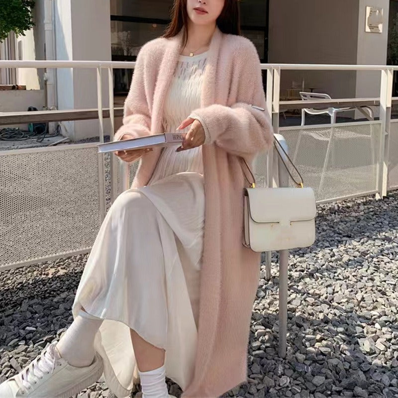 Dames Oversized Gebreide Cardigan met Open Voorzijde 1