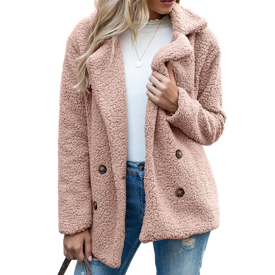 Dames Oversized Jas met Fuzzy Textuur 4