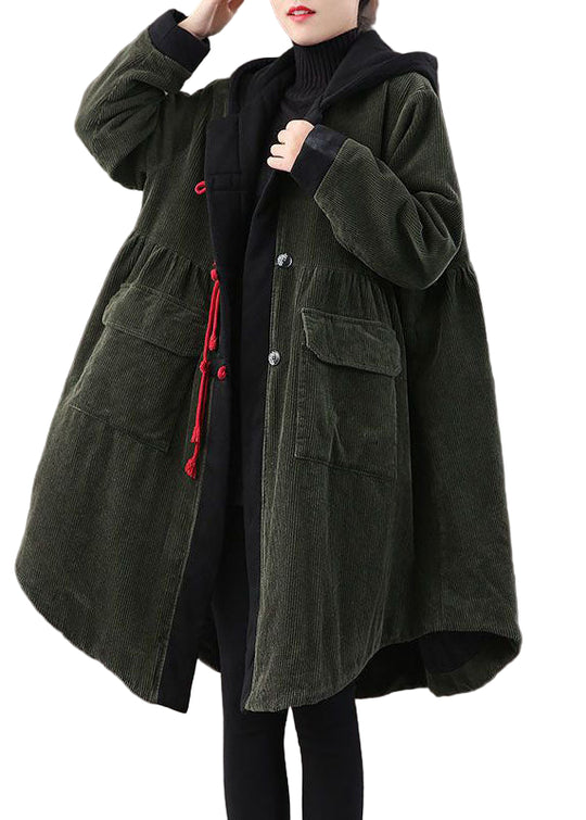 Dames Parka met Capuchon en Knoopzakken 0