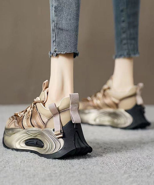 Dames Platte Schoenen met Platform en Gesplitste Band 0