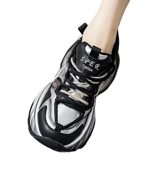 Dames Platte Schoenen met Platform en Gesplitste Band 2