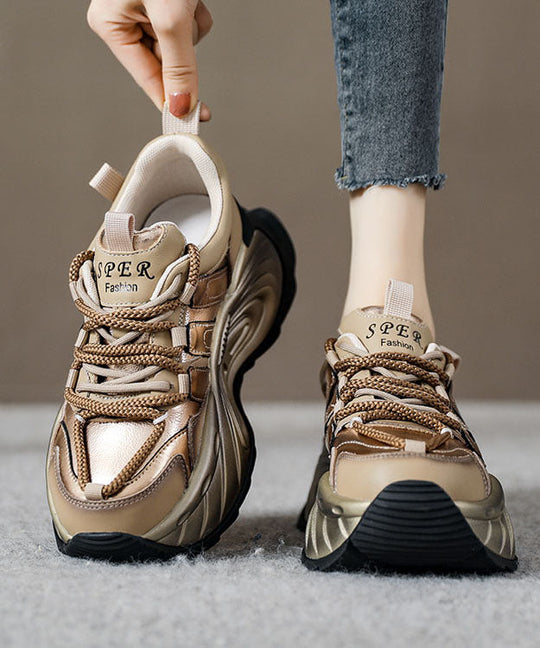 Dames Platte Schoenen met Platform en Gesplitste Band 3