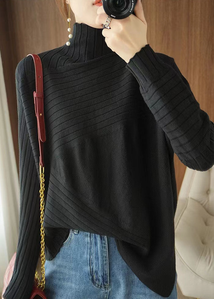 Dames Plus Size Asymmetrische Gebreide Trui 2