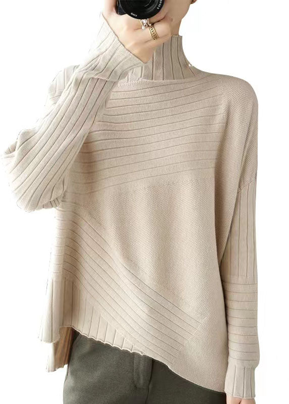 Dames Plus Size Asymmetrische Gebreide Trui 6