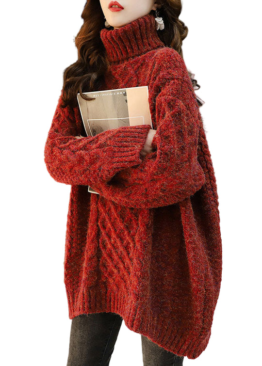 Dames Plus Size Gebreide Trui voor de Winter 0