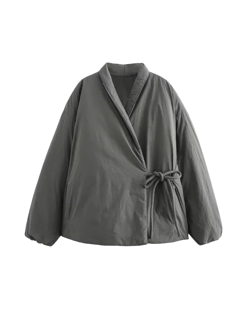 Dames Pufferjack Met Tailleband 0