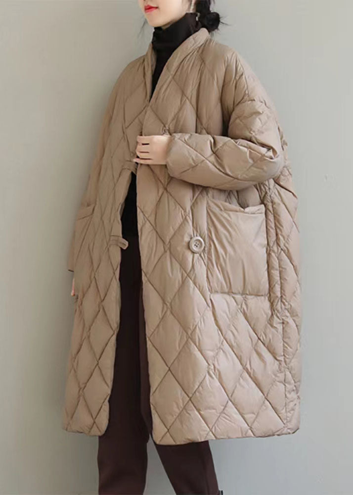 Dames Pufferjack met Opstaande Kraag en Grote Zakken 2