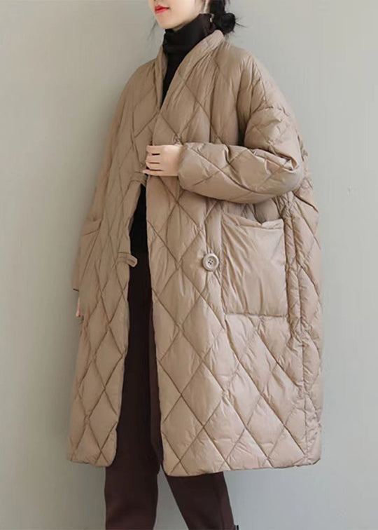 Dames Pufferjack met Opstaande Kraag en Grote Zakken 2