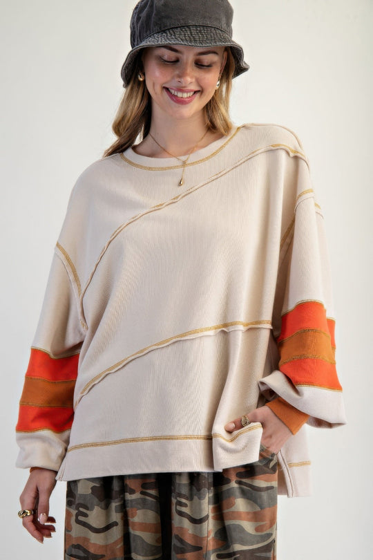 Dames Pullover Geborduurd Katoen met Kleurmix 3