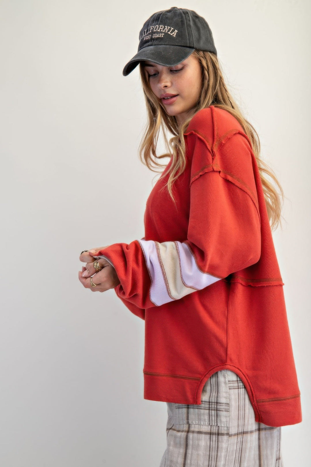 Dames Pullover Katoen Geborduurd met Kleurmix 3