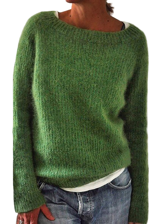 Dames Pullover Lange Mouwen Groene Kleur 0