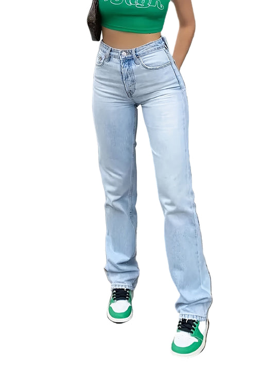 Dames Rechte Jeans Casual Stijl 0