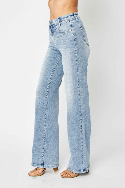 Dames Retro Jeans Hoge Taille Met Voorpand 4