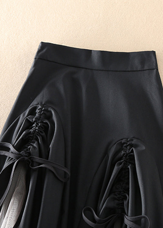 Dames Rok Asymmetrisch met Trekkoord en Patchwork 2