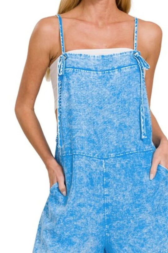 Dames Romper Gewassen Katoen Met Verstelbare Spaghettibandjes 2