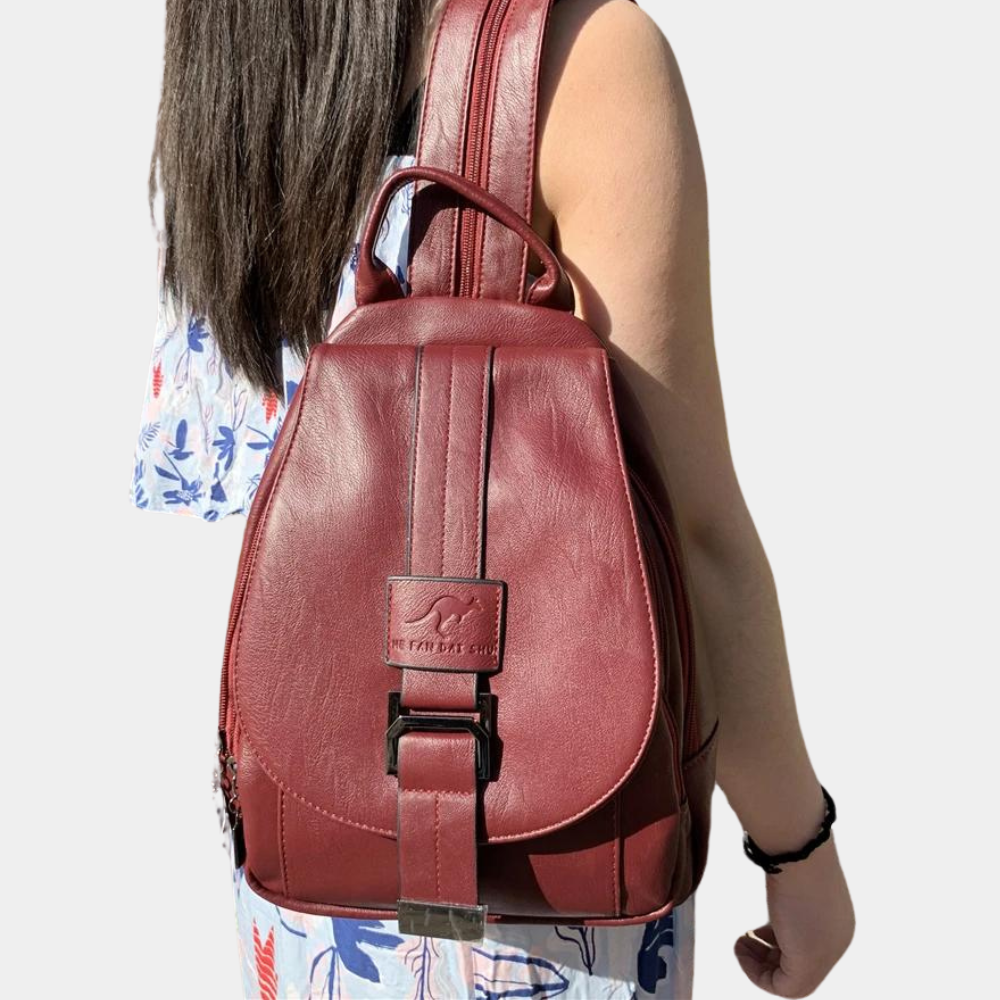 Dames Rugzak Laptop PU-Leder Modern en Veelzijdig 3