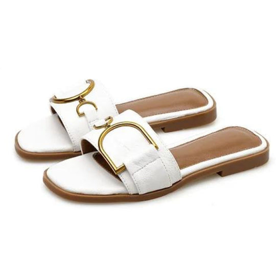 Dames Sandalen Vierkante Neus Chic Leer 0