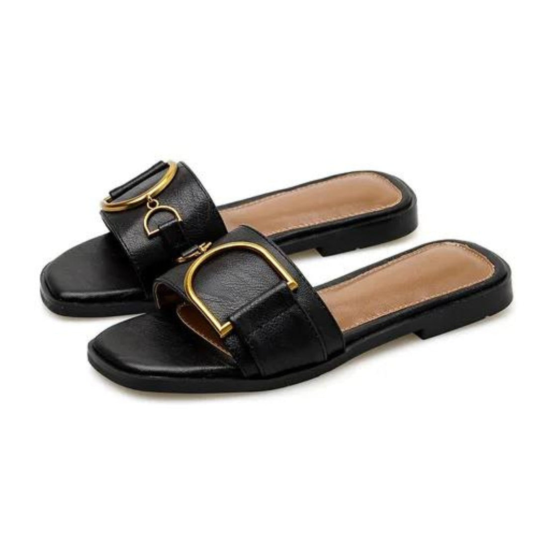 Dames Sandalen Vierkante Neus Chic Leer 1