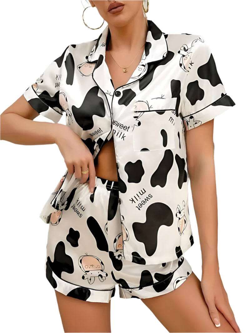 Dames Satin Pyjama Set Luxe Stijl 0