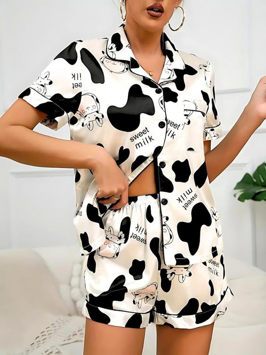Dames Satin Pyjama Set Luxe Stijl 1